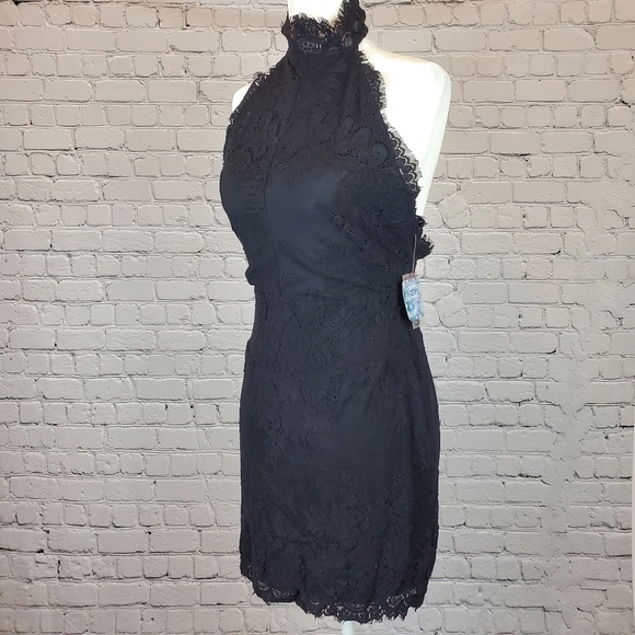 Free People Harper High Neck Halter Lace Dress SM - Picture 8 of 13